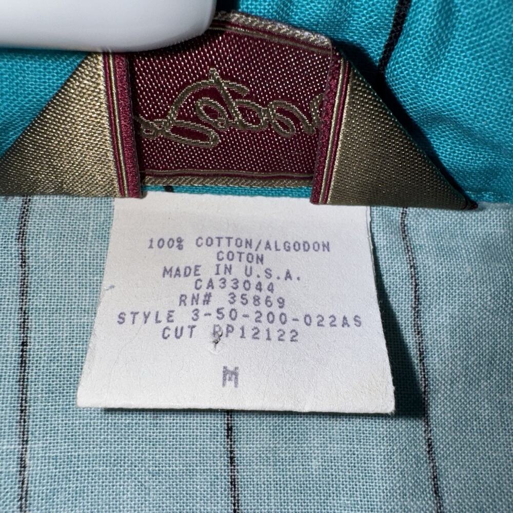 Roper Womens Turquoise Aztec Southwestern Button Up Cowgirl Western Shirt Medium - Picture 4 of 9